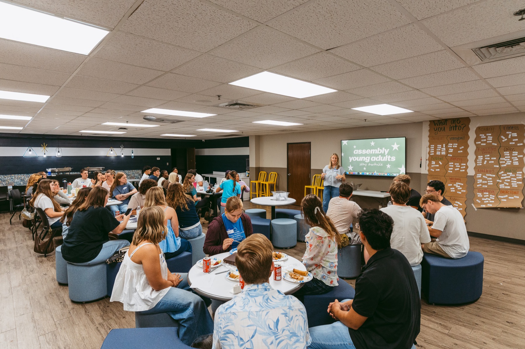 Young adults gathered together at AYA