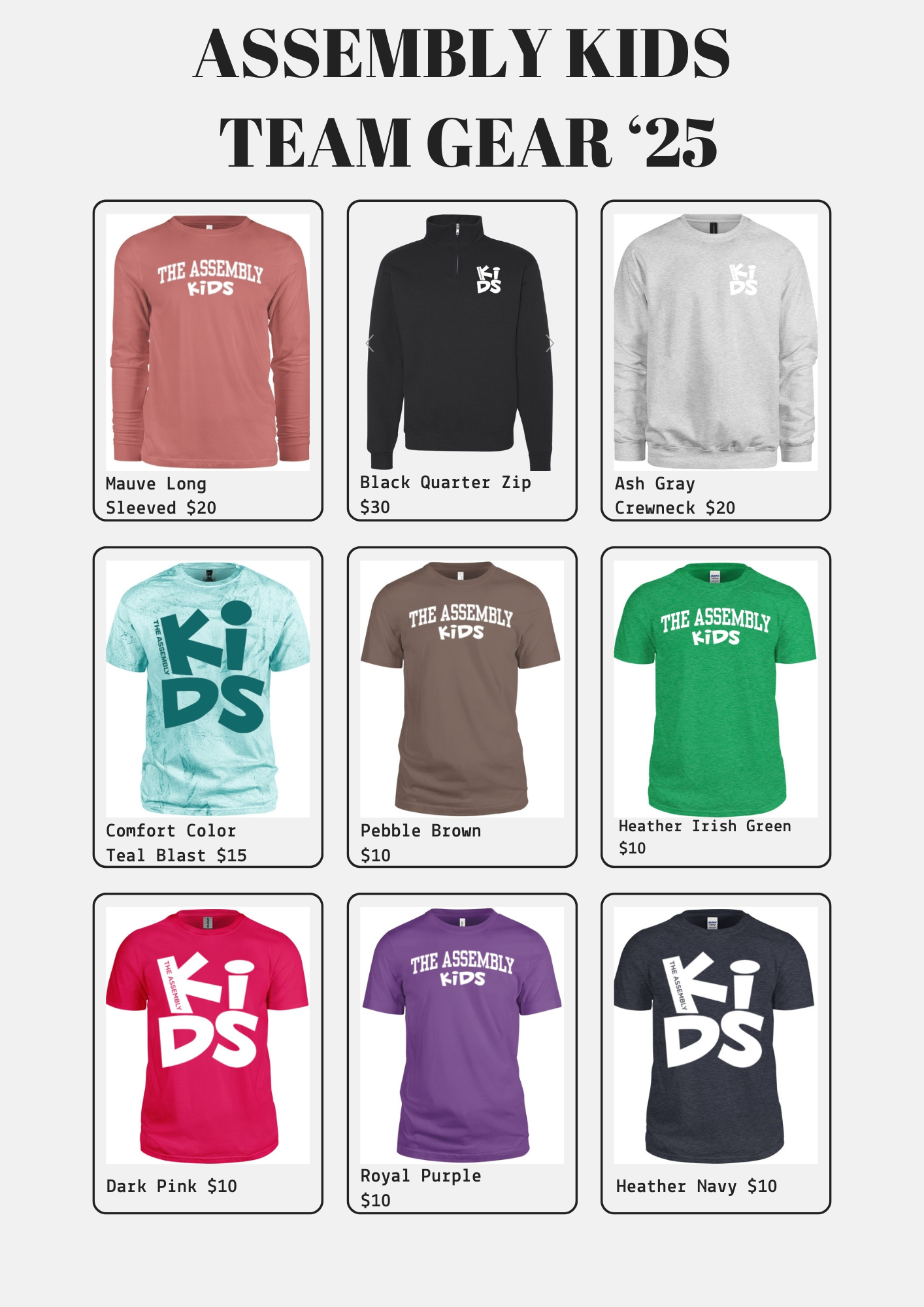 Kids Team Gear '25